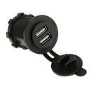 12V 4.2A Dual USB Charger Socket for Motorcycle Boat Car