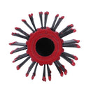 Red Black Plastic Anti-Slip Round Hair Brush Wave Hair Comb 9 inchLong R7X2