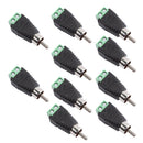 10 Pieces Speaker RCA Wire to AV Phono Male RCA Cable Connector Jack Adapter