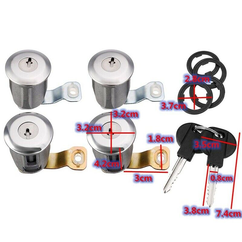 4Pcs Car Barrel Door Locks Keys Set 252522 9170.G3 for Peugeot Partner Citr A7F1