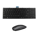 For Toshiba Satellite Pro R50-C English Keyboard+Recharge Wireless Mouse Black