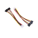 10pcs 4 pin ide male to dual sata y splitter female hdd power adapterVGUSTEUS