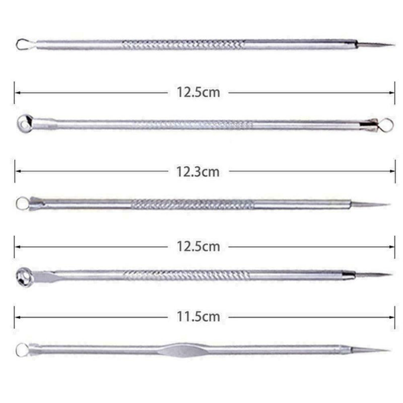 Stainless Steel Acne Extractor Removing Tool Face Care Black H4L0 Pimple Re M1W9
