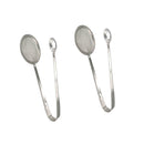 Creative Stainless Spoon With Clip Food Kitchen Oil-Frying BBQ Filter 2pcs
