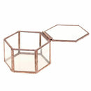 Geometric Glass Terrarium Box Jewelry Box Glass Succulent Plant Pot Deco He