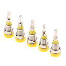 5Pcs 2mm Banana Plugs Female Jack Socket Plug Wire Connector Yellow