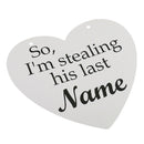 Funny Wedding Heart Photo Props with Sweet Sayings Decorative Hanging Sign