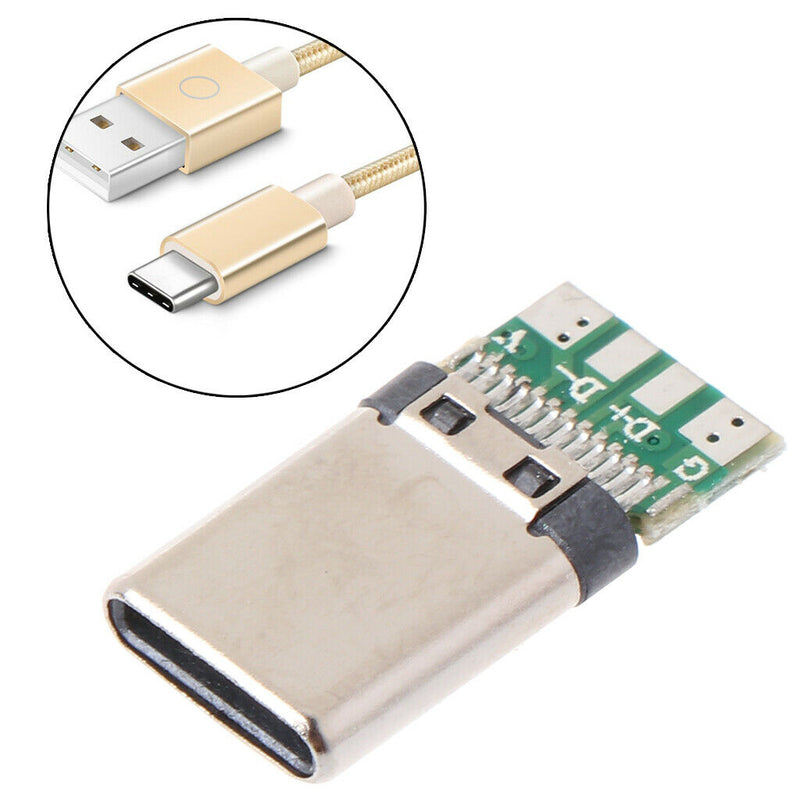 10PC USB-3.1 Welding Male Jack Plug PCB Connector Board Plugs Data Line Terminal
