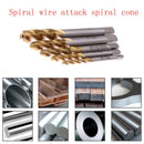 5* HSS Titanium Screw Thread Metric Spiral Plug Tap Drill Bit Hand Tool M3-M8 cv