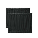 2pcs Universal Black Cloth Interlock Car Window Curtain Sunshade Visor UV Block