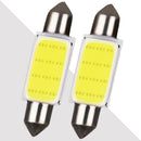 2x COB 39mm White Festoon Interior Dome LED Reading Light Car Xenon Bulbs Lamp