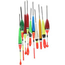 10Pcs/Lot Fishing Float Bobber Set Mix Size Color Plastic Vertical Buoy Fis
