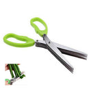 Stainless steel 5 layer kitchen scissors kitchen knives shredded cut herb S