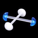 5Pcs/Set Mixed Acrylic Ball Barbell Soft Bar Tongue Ring Studs Body Piercing  %o