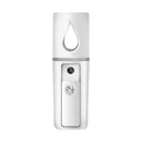 L2 Mini Nano Facial Mister with Top Mirror Handy Cool Mist Sprayer (White)