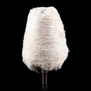5 Pcs Cone-Shaped White Flannelette Polishing Wheel Grinding Head with 1/4