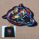 2pcs Large Tiger Head Embroidered Cloth Patch Sew Iron On Jacket Jeans Crafts