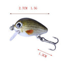 5pcs 1'' Mini Minnow Crank Baits Sinking Lures Minnow & Popper Diving Lure Baits