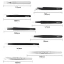 9 Pcs Tweezers Set Stainless Steel Anti-Static Precision Tweezers for Elect