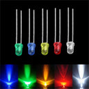 100PCS Useful energy saving 3mm LED Light Bulb Emitting Diode Lamps 5 Colors