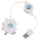 6 in1 Retractable USB data cable multifunction data cable mobile phone charg BX