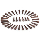 Acoustic Guitar Bone Bridge Saddle and Nut & Rosewood Bridge Pins Abalone Dot
