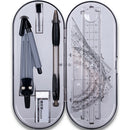 School Tools Precision Geometry Set, Compass and Protractor Set For High 8 Pcs