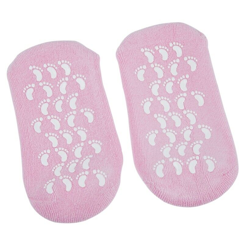Beauty SPA Socks and Gloves Moisturizing Gel Therapy Skin Care - Pink Z6W7