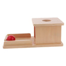 Montessori Sensorial Material Object Permanence Box With Tray And Ball Matching
