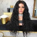 Dark Curly Lace Front Human Hair Wig Black Female Remy Hair Curly Hair Wig