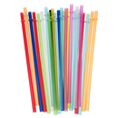50 Set Reusable Colorful Hard Plastic Straws+2x Brush For