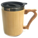 Natural Bamboo Mug with Stainless Steel Liner Creative Vacuum Cup Coffee Mi