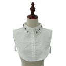Removable Embellished Faux Collar Bib False Collar Lace Cotton Half Shirts