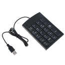 Wired USB numeric keypad mini number pad digital keyboard18keys for`Pro/MacBoME