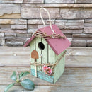 Set Of 2 Pastoral Style Courtyard Gardening Bird Nest Wooden Bird House Dec