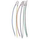 7Pcs Iridescent Stainless Steel Wire Ropes Key Ring Carabiner Key Hanging C