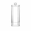 Facial Makeup Container Cotton Pads Round Dispenser With Lid Clear Acrylic  R7Y9