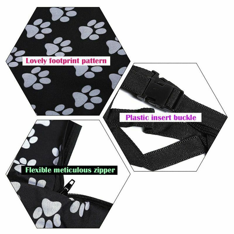 Pet carriers Oxford Fabric Paw pattern Car Pet Seat Covers Waterproof Back