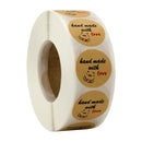 Handmade With Love Stickers, 1 Inch Round Handmade With Love For Envelope,  S4C5