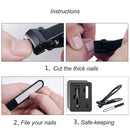 Nail Clipper Set Thick Toenail & Fingernail Cutter With Wide Jaw Opening St H7N2