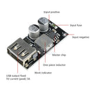 DC Step Down Power Buck Module 12V 24V to QC 3.0 Fast Charging Converter Board