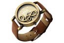New Retro Musical Note Dial Quartz Movement Watch with PU Leather Wrist Wat
