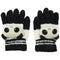 Women Winter Sweet Panda Design Touchscreen Gloves Black White