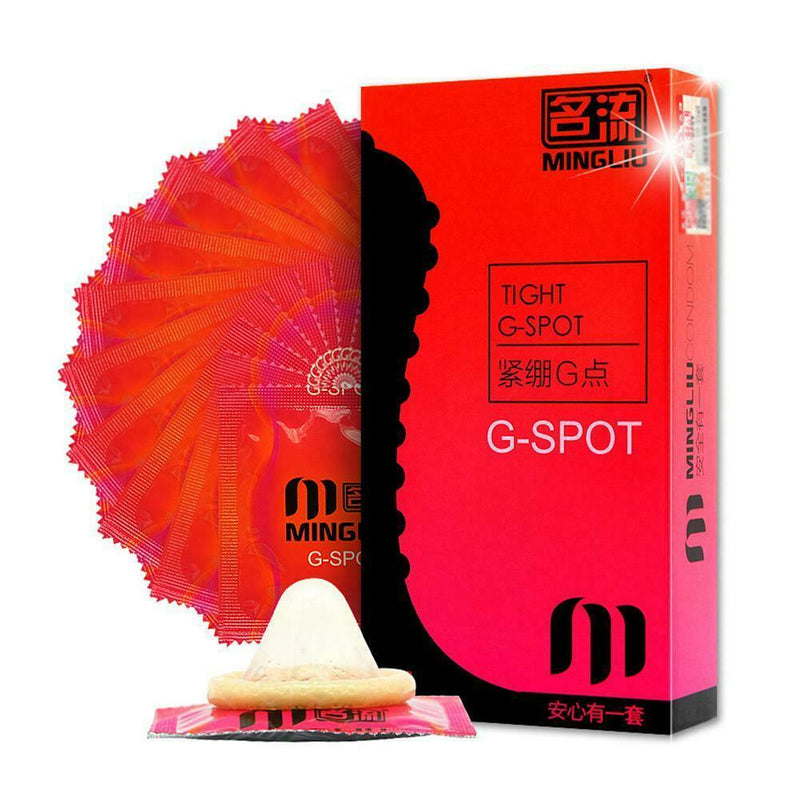 MingLiu Condom 10 Count G-Spot 49mm Ultra Tight Latex Dotted Ultrasensitive Q7C4