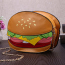 Woman Cupcake PU Chain Bag Popcorn Fries Crossbody Messenger Bag (Hamburger