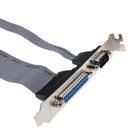 1Pc serial DB9 COM with parallel DB25 LPT to 10/26pin IDC ribbon cable bracketME