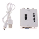 1080P Mini VGA to AV RCA Converter with 3.5mm Audio VGA2AV/CVBS for HDTV PC