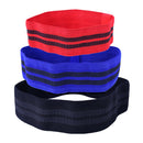 Red+Blue+Black Hip Band Yoga Booty Leg Loop Squat-Resistance Band w/Carrying Bag