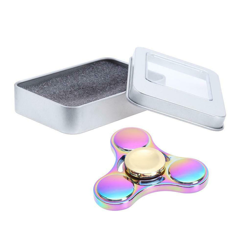 Rainbow Tri-Spinner Fidget Spinner Hand Spinner Zinc Alloy Anti Stress Toys
