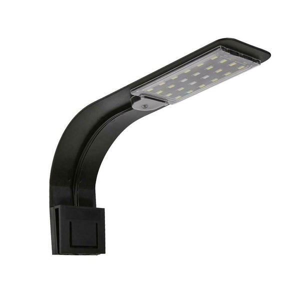 LED Waterproof Aquarium Light Fish Tank Plant Grow Clip Lamp (White Black)